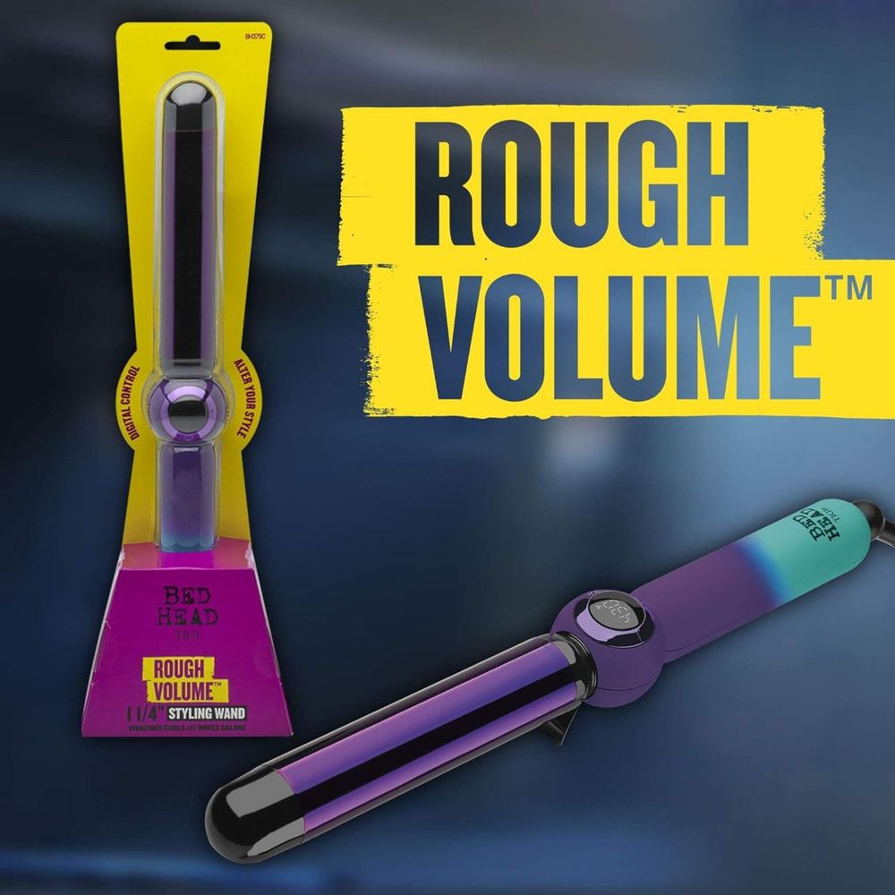 Bed Head Rough Volume Digital Hair Curling Wand and Massive Shine, (1-1/4 in)